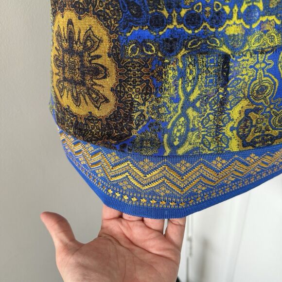 Jean Paul Gaultier Fuzzi Italy Byzantine Sleeveless Top Womens L Abstract Mesh - Picture 5 of 14